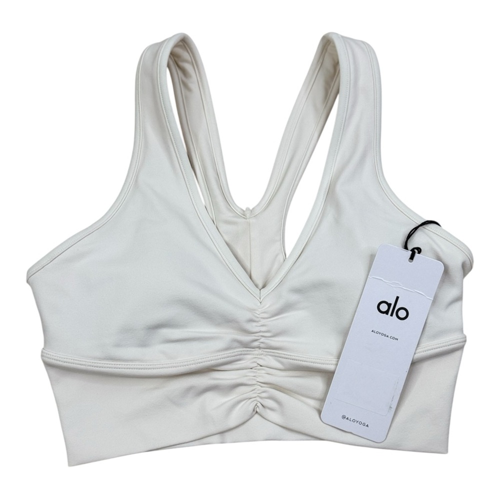 Alo Yoga Women's Wild Thing Bra, Ivory, S